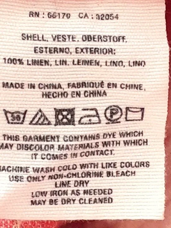 Anthropologie Linen Striped Ankle Pants Orange Size XS - Picture 9 of 10